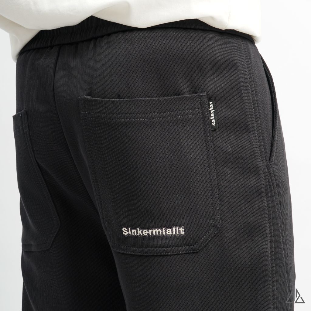 Quần jogger vải nỉ gân thêu CAIPUTER