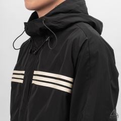 Áo khoác nón trùm phối 3 sọc ngực tay
