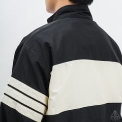 Áo khoác dù cổ đứng phối ngực, 3 sọc tay Reasonably