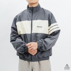 Áo khoác dù cổ đứng phối ngực, 3 sọc tay Reasonably