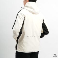 Áo khoác dù nón trùm phối viền tay áo raglan