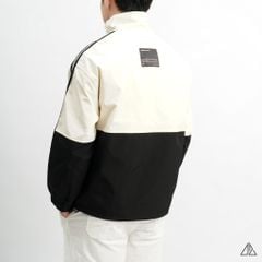 Áo khoác cổ đứng phối 2 màu, vải dù