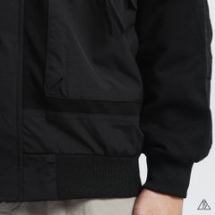 Áo khoác bomber nỉ sọc phối dù