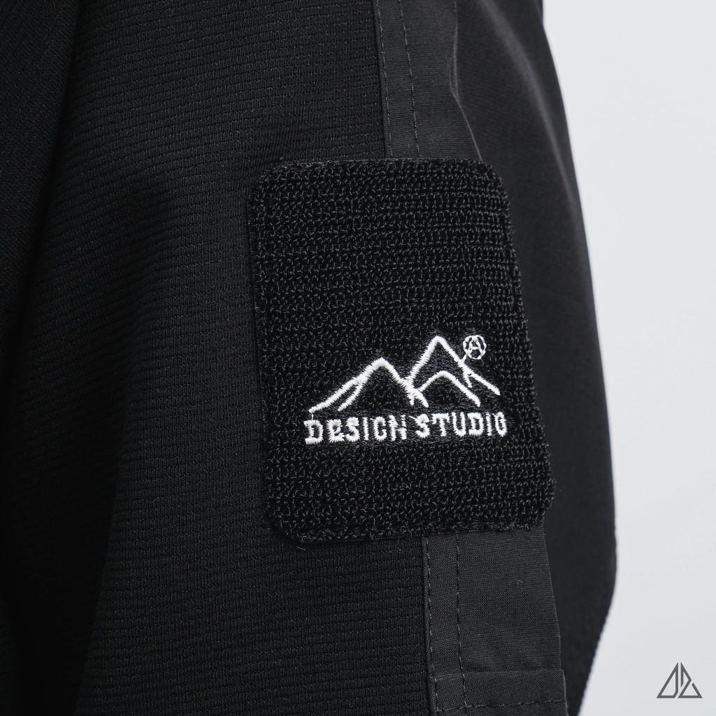 Áo khoác bomber nỉ sọc phối dù