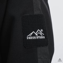 Áo khoác bomber nỉ sọc phối dù