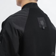 Áo khoác bomber nỉ sọc phối dù