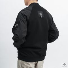 Áo khoác bomber nỉ sọc phối dù