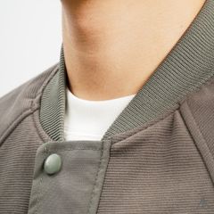 Áo khoác bomber nỉ sọc phối dù
