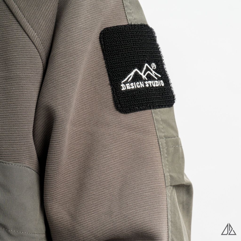 Áo khoác bomber nỉ sọc phối dù