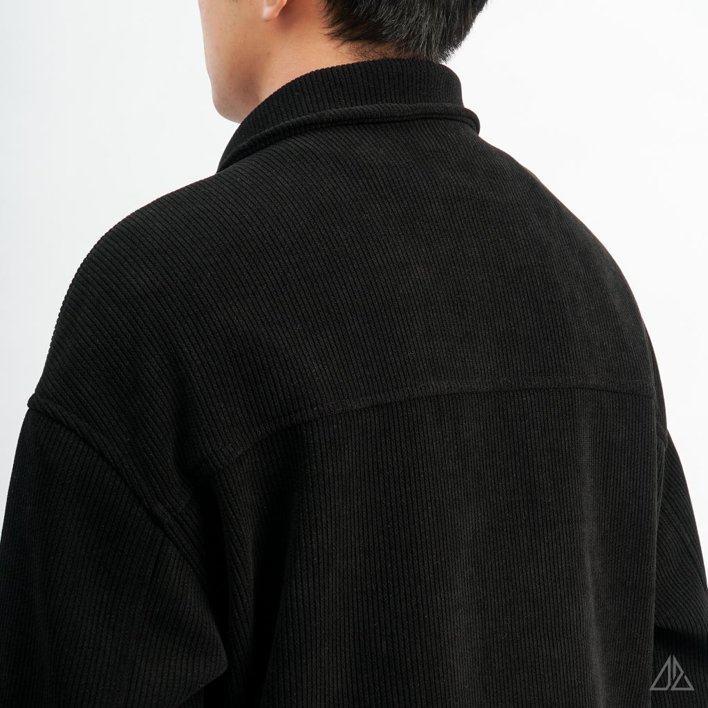Áo khoác nhung cổ bẻ