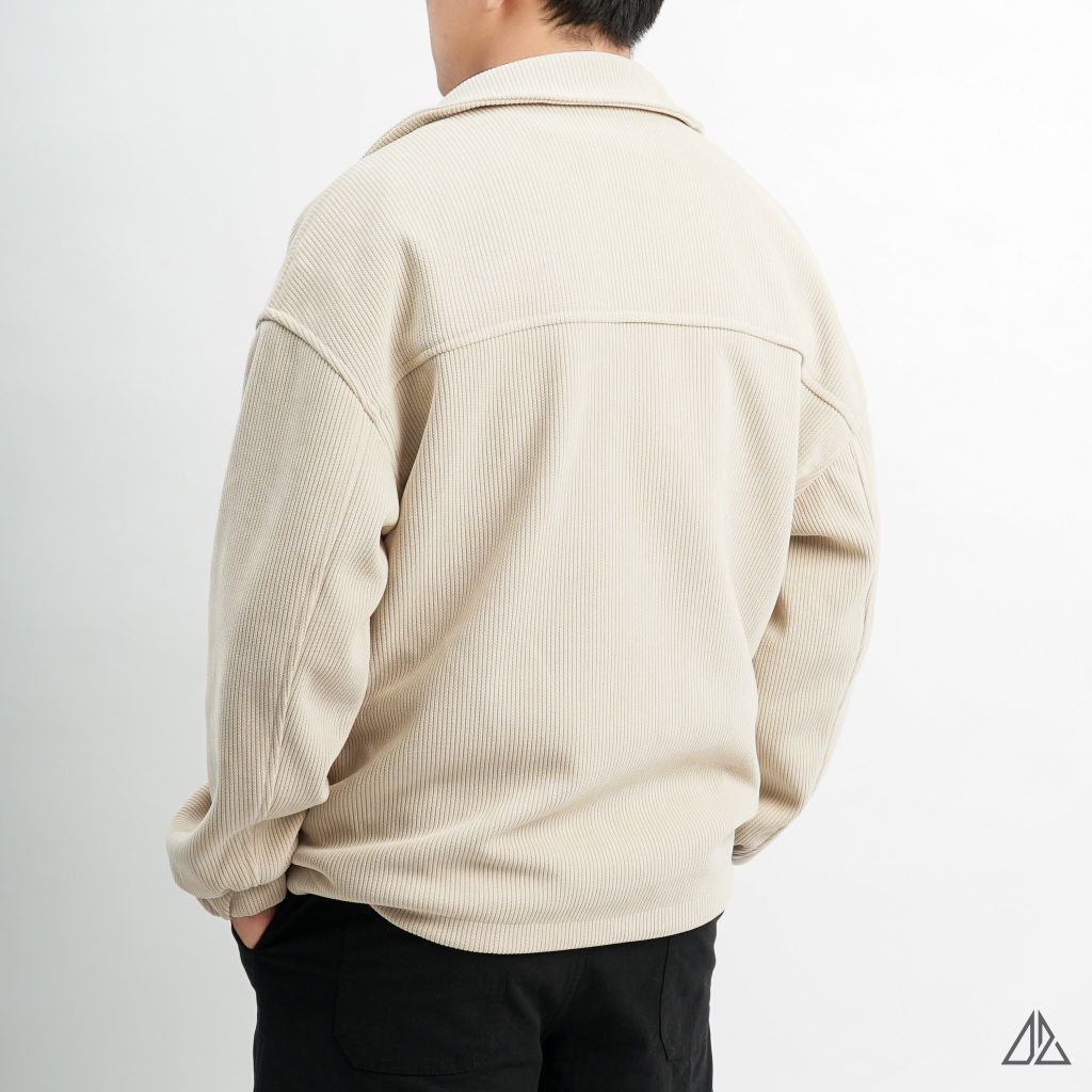 Áo khoác nhung cổ bẻ