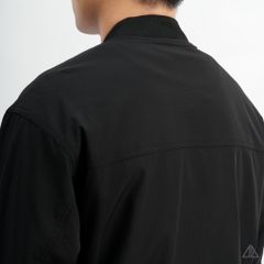 Áo khoác bomber phối túi sọc vải dù