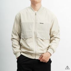 Áo khoác bomber phối túi sọc vải dù
