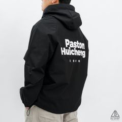 Áo khoác dù nón trùm thêu ngực Paston