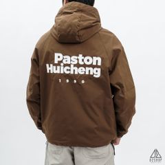 Áo khoác dù nón trùm thêu ngực Paston