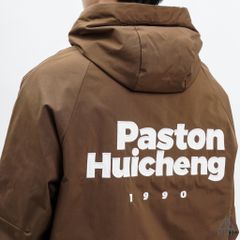 Áo khoác dù nón trùm thêu ngực Paston
