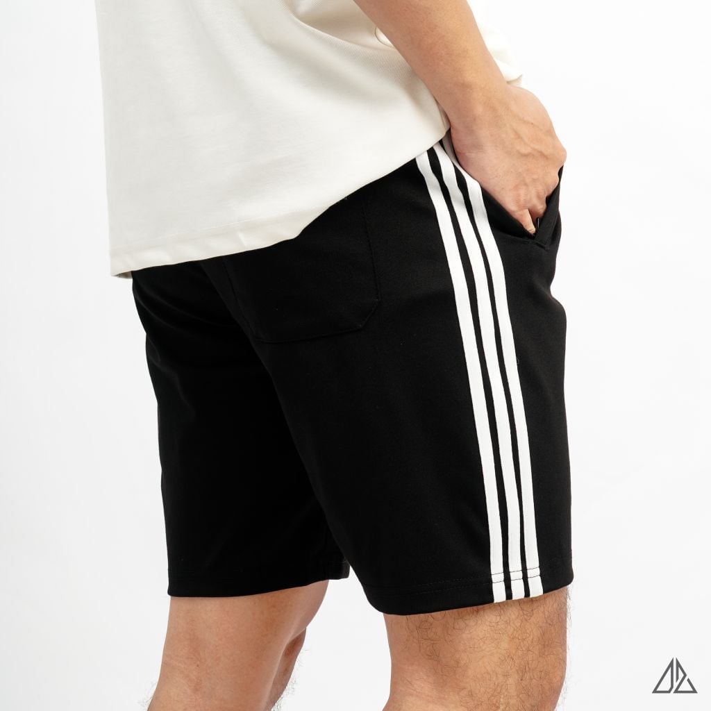 Quần đùi thun phối viền sọc