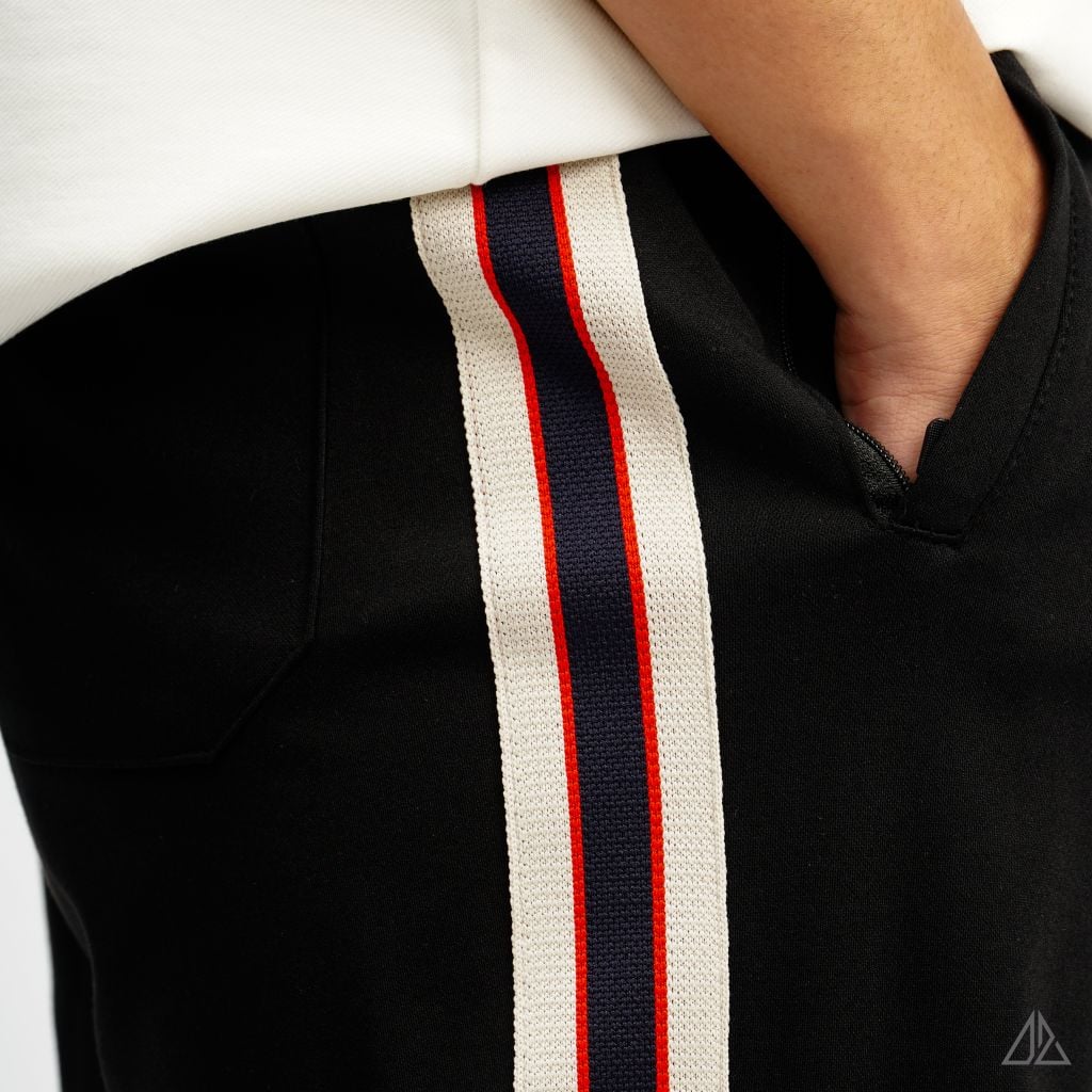 Quần đùi thun phối viền sọc