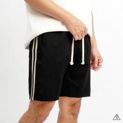 Quần đùi thun phối viền sọc