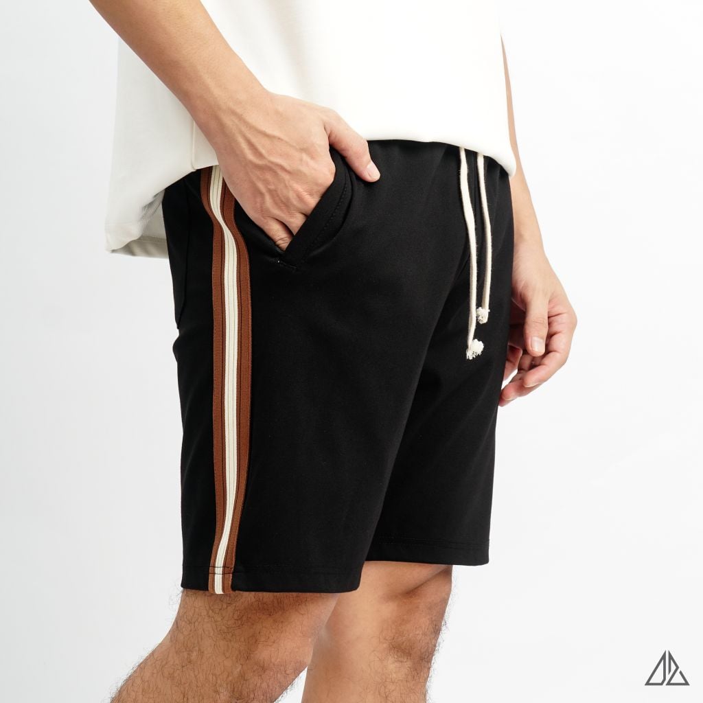 Quần đùi thun phối viền sọc