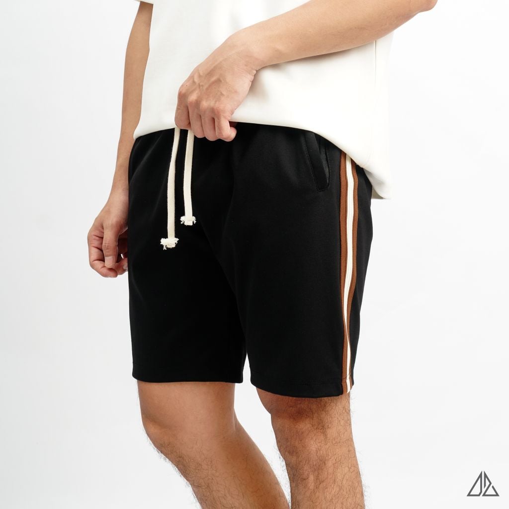 Quần đùi thun phối viền sọc