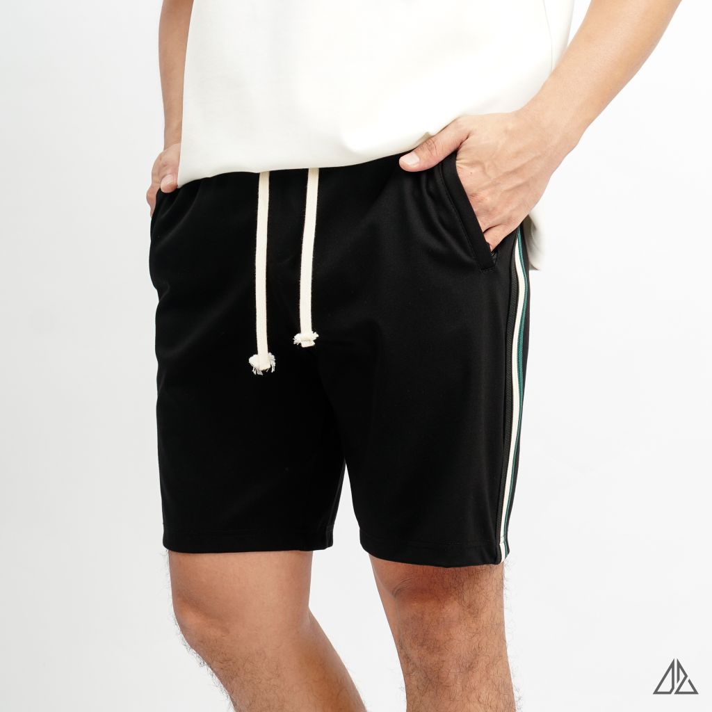 Quần đùi thun phối viền sọc