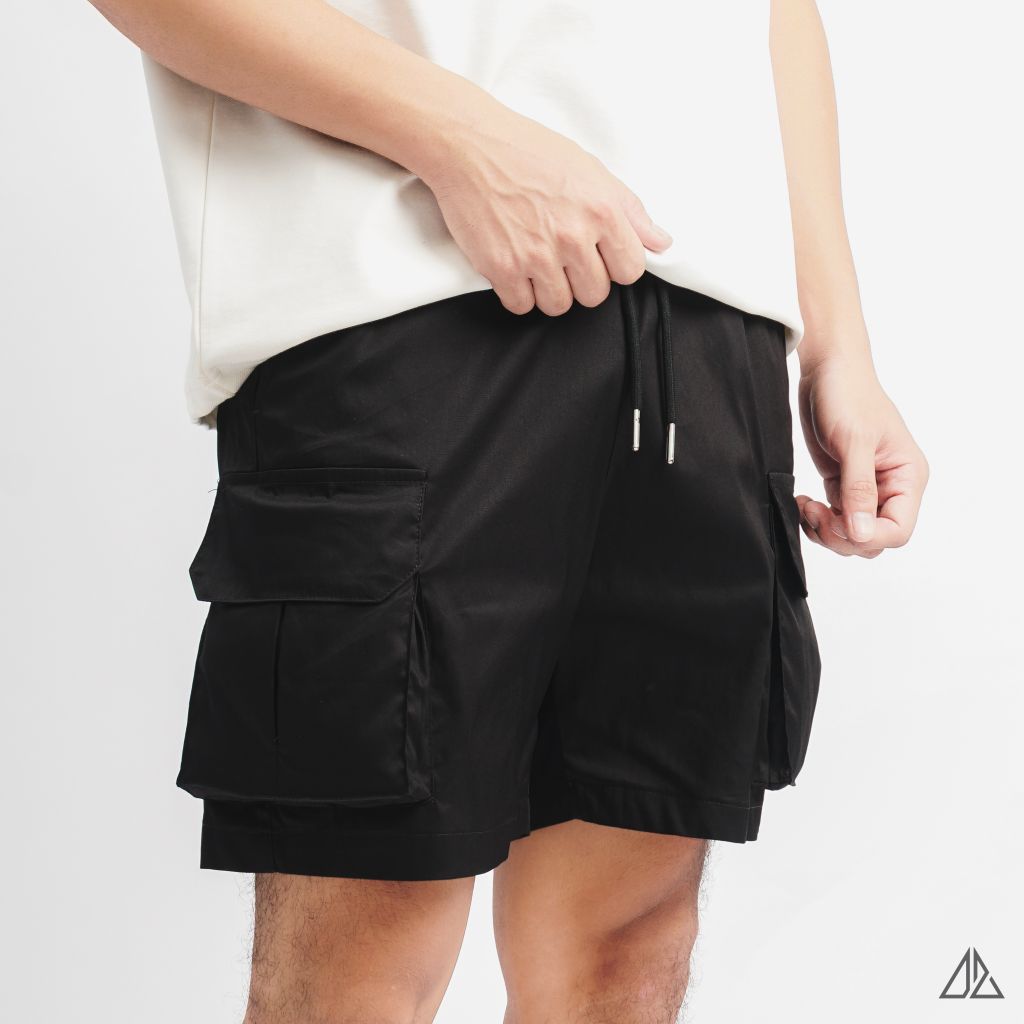 Quần short túi hộp vải dù