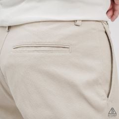Quần short vải kaki gân tổ ong