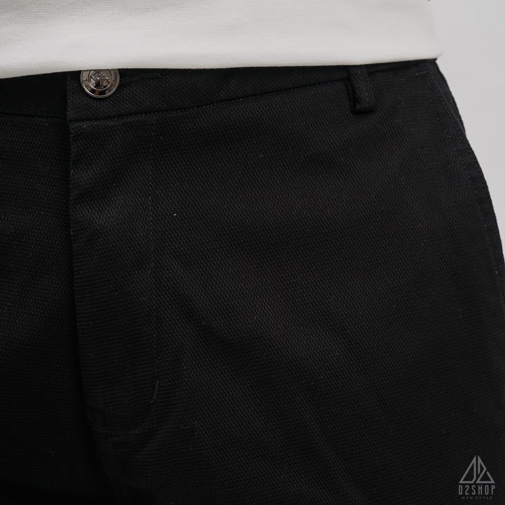 Quần short vải kaki gân tổ ong