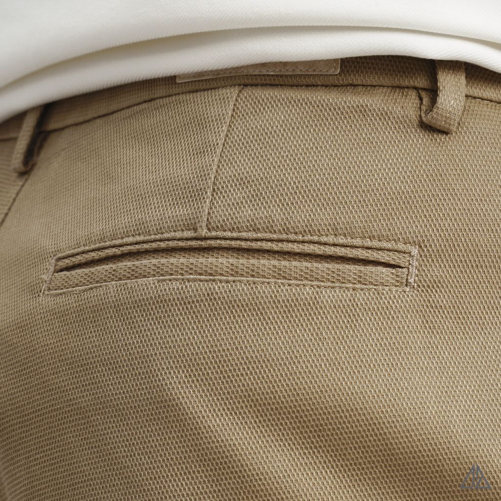 Quần short vải kaki gân tổ ong