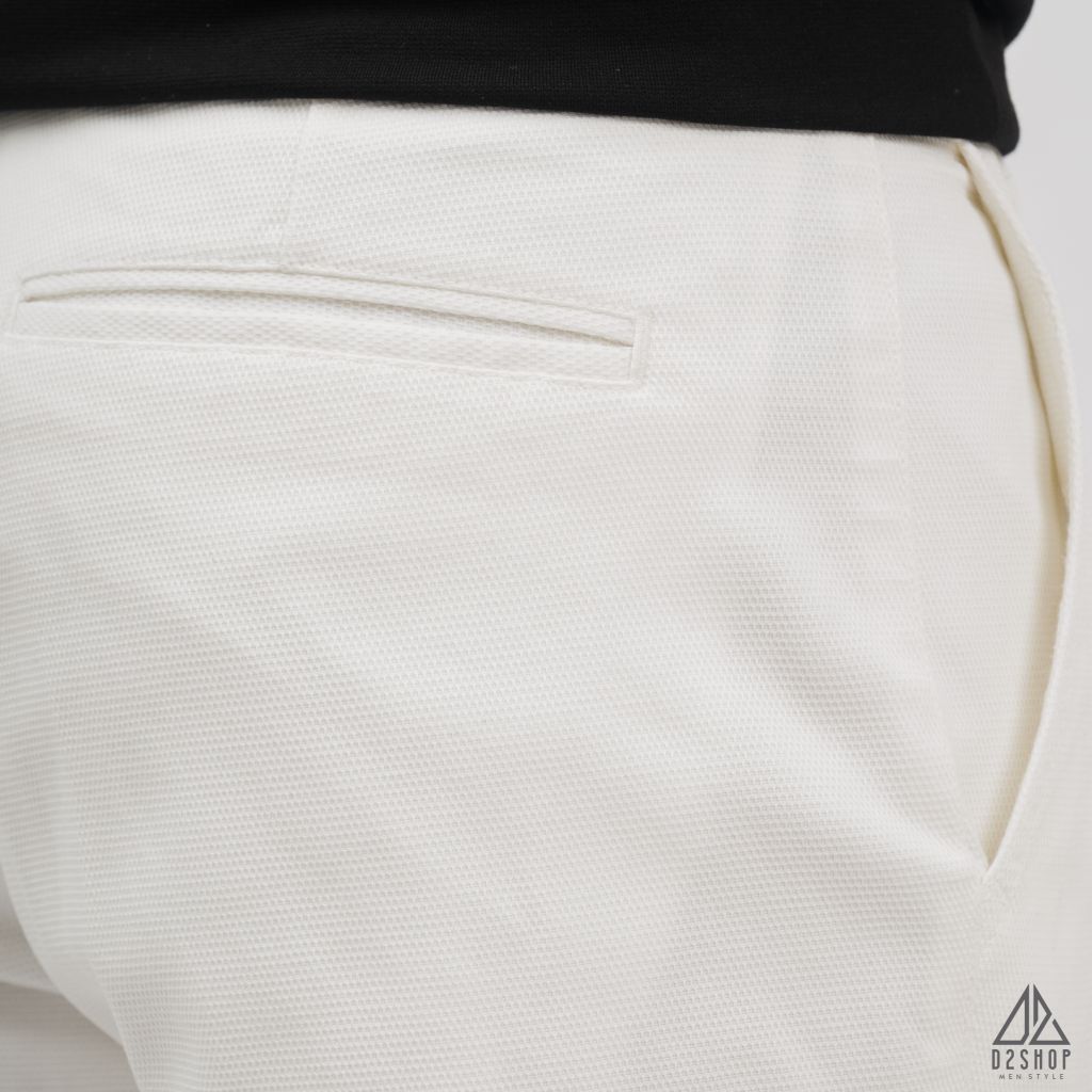 Quần short vải kaki gân tổ ong