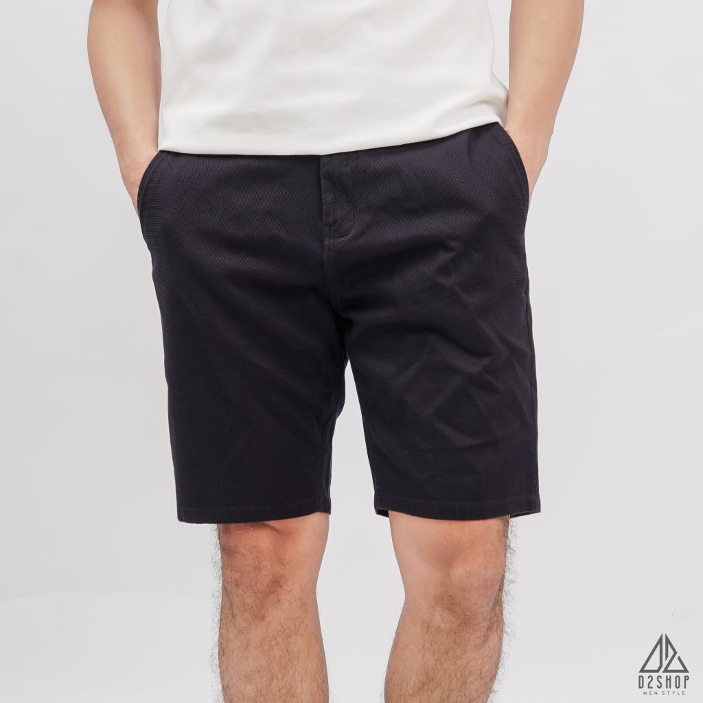 Quần short vải kaki gân tổ ong