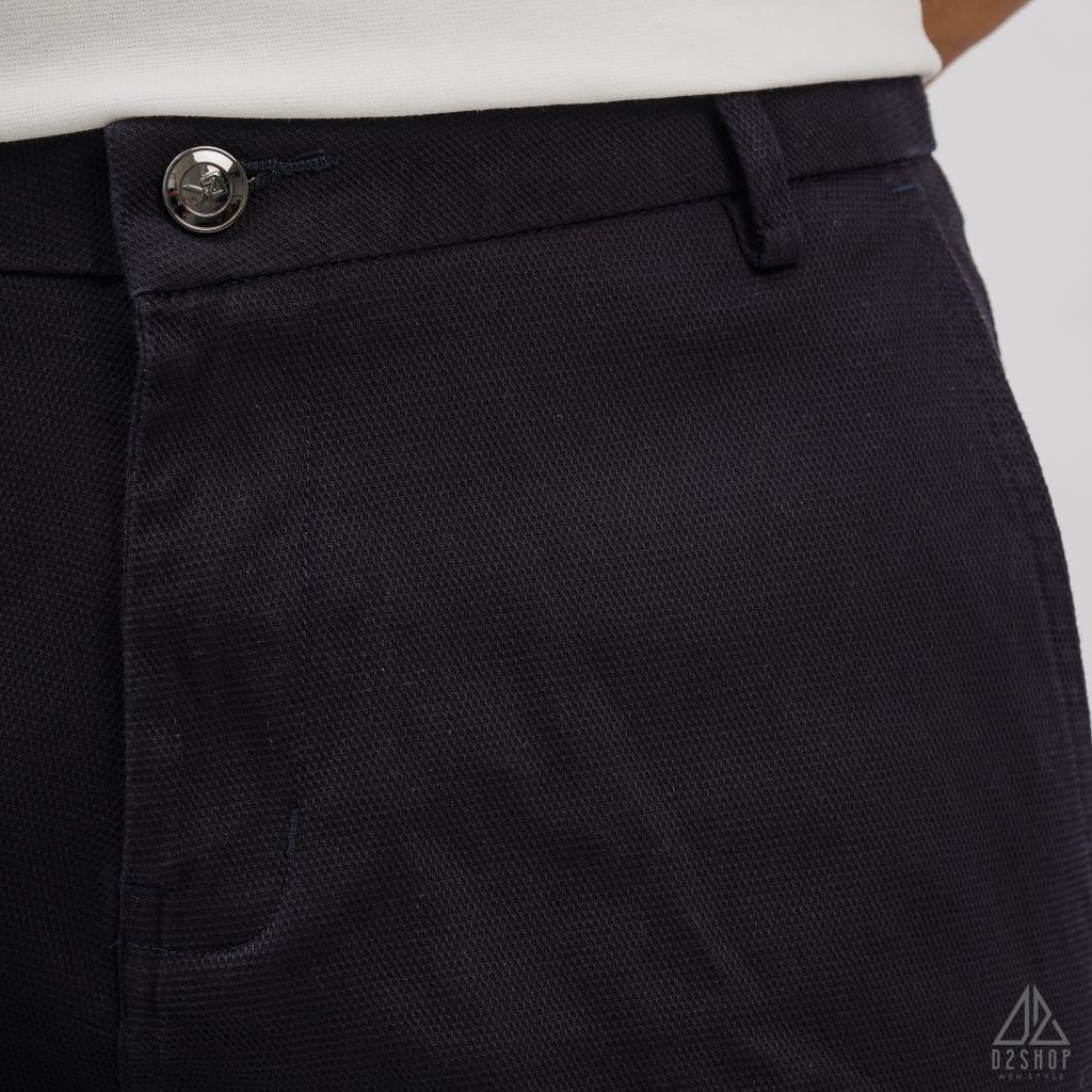 Quần short vải kaki gân tổ ong
