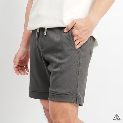 Quần short nỉ may ráp