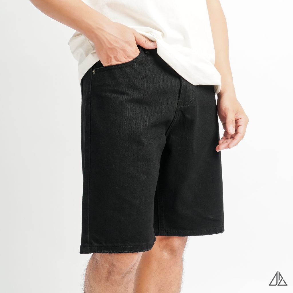 Quần short jean rách gấu