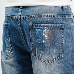 Short jean xám đậm sơn 3 vạch