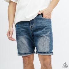 Short jean xám đậm sơn 3 vạch
