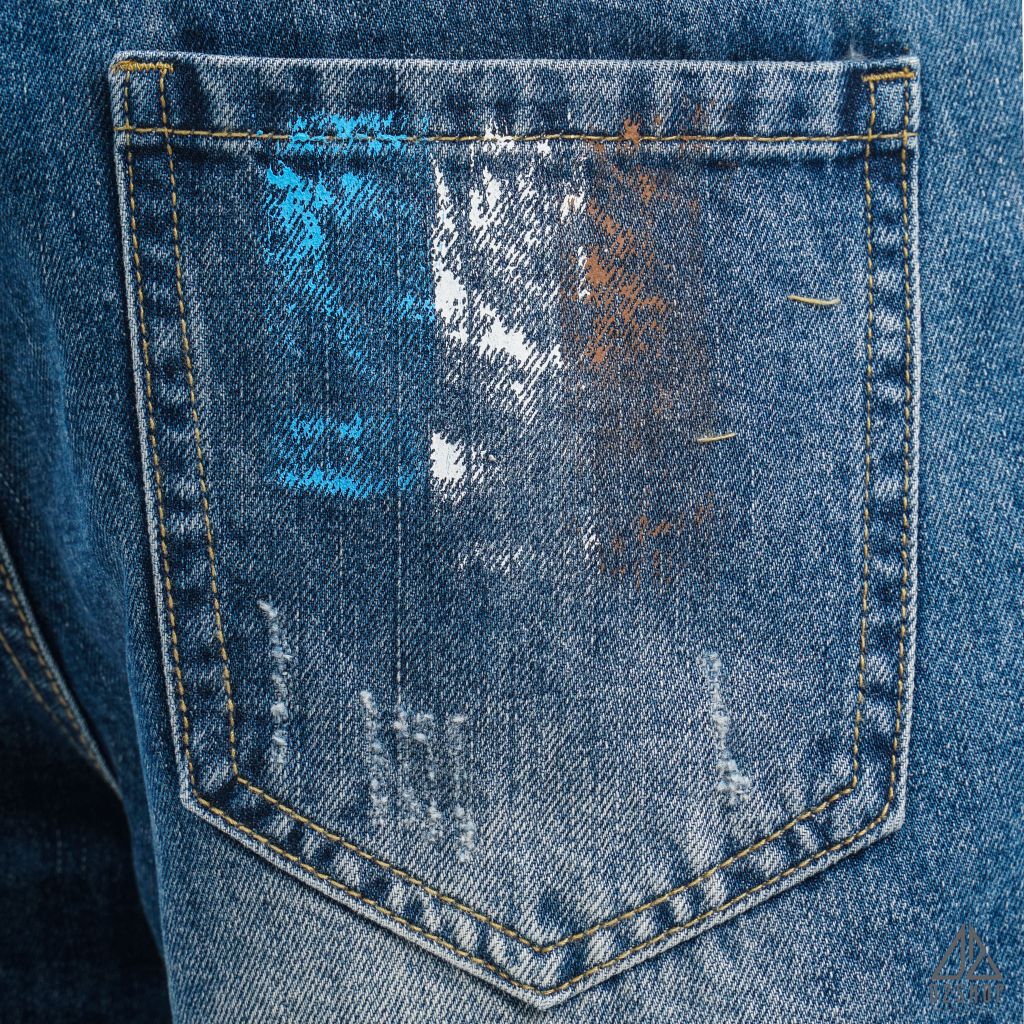 Short jean xám đậm sơn 3 vạch