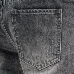 Short jean xanh đậm rách