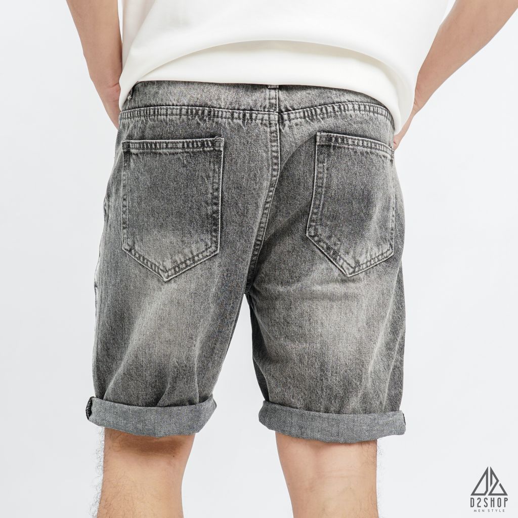 Short jean xám rách Something
