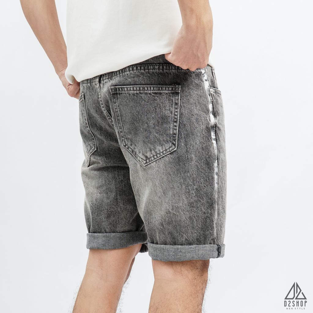 Short jean xám rách Something