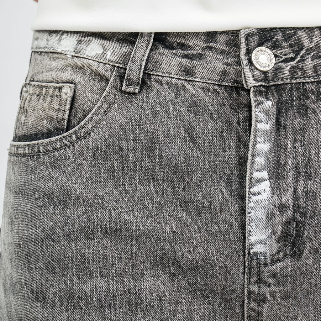 Short jean xám rách Something