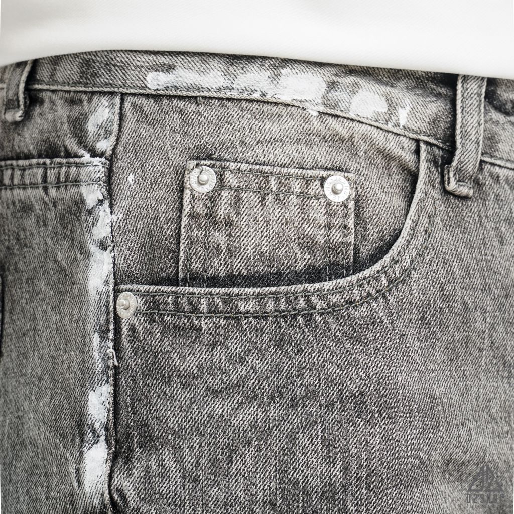 Short jean xám rách Something