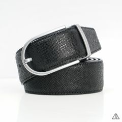 Thắt lưng nam da PU cao cấp, mặt tròn 08 x 18