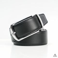 Thắt lưng nam da PU cao cấp, mặt tròn 11 x 16