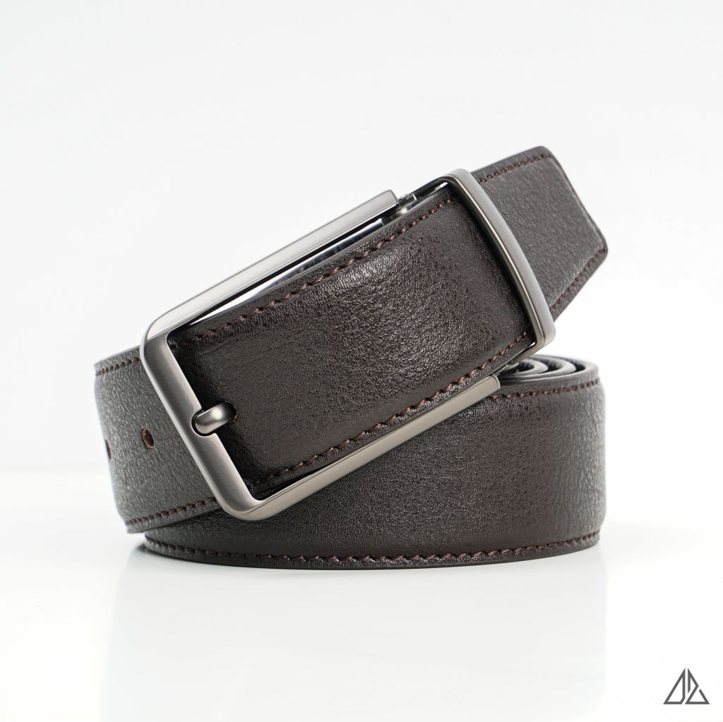 Thắt lưng nam da PU cao cấp, mặt vuông 13 x 20