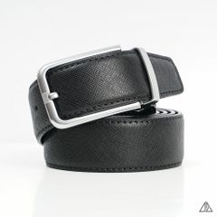 Thắt lưng nam da PU cao cấp, mặt tròn 11 x 16