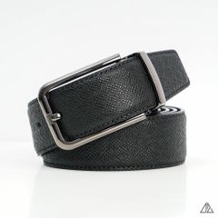 Thắt lưng nam da PU cao cấp, mặt tròn 11 x 16