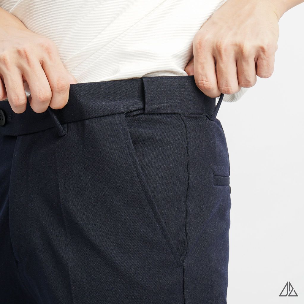Quần tây xanh đen lưng thun co giãn