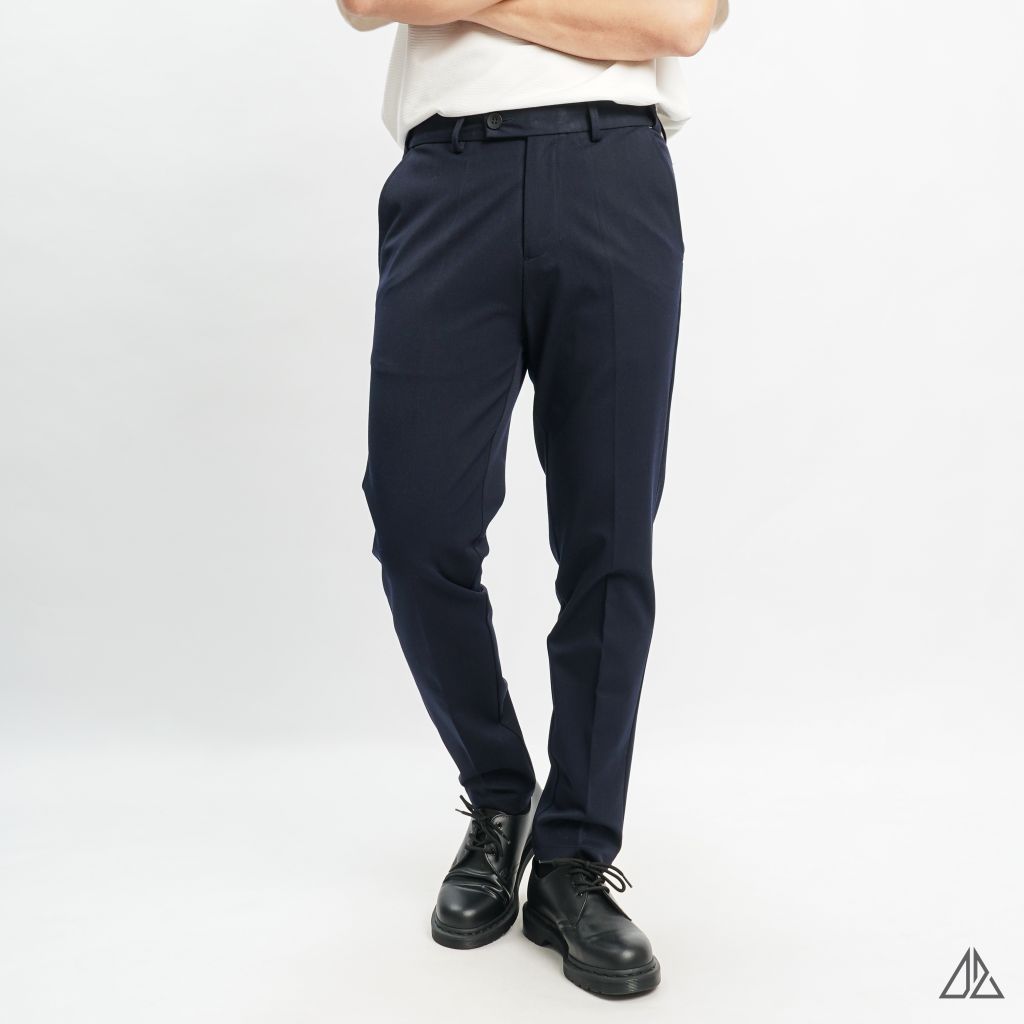 Quần tây xanh đen lưng thun co giãn